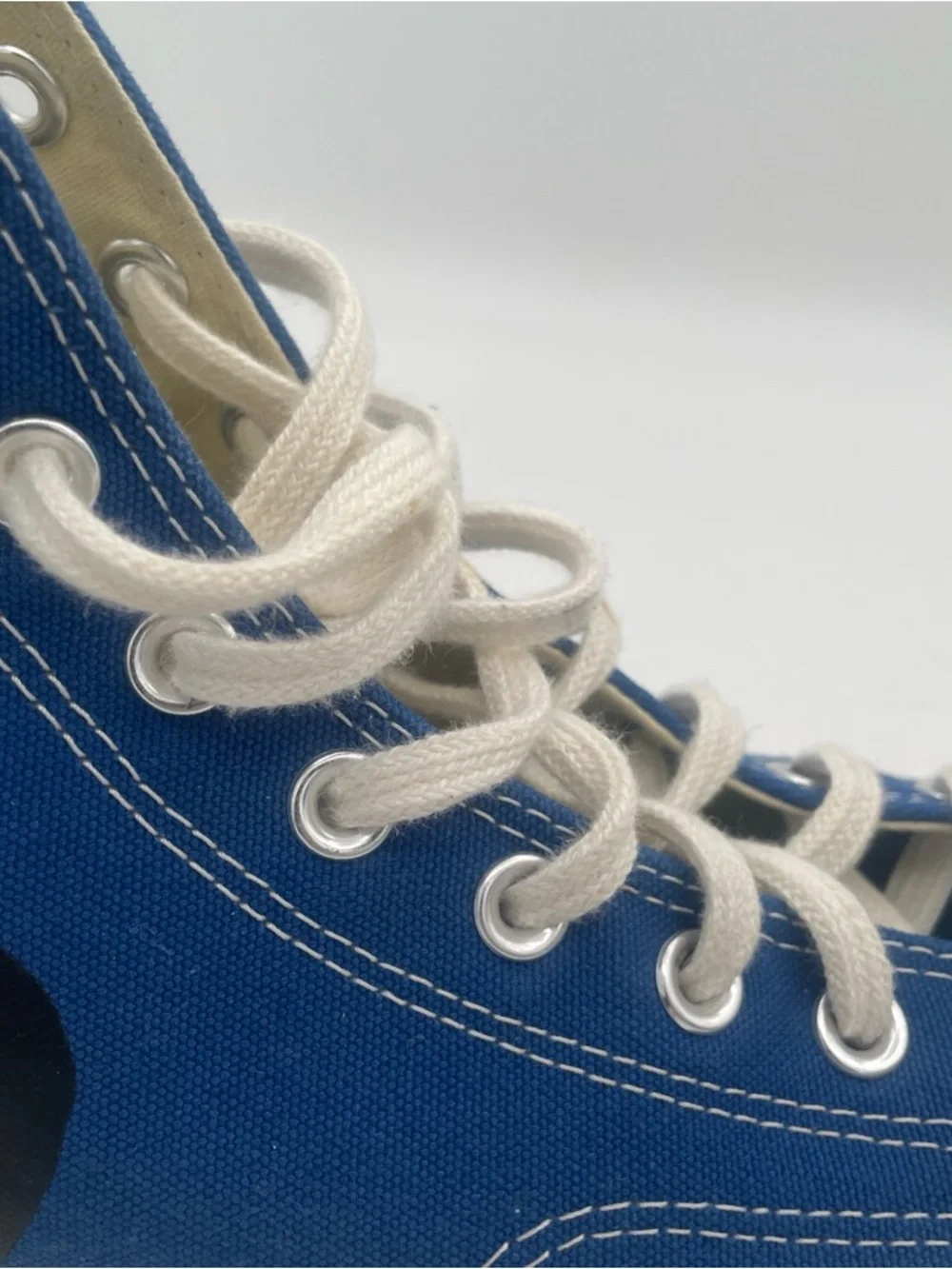 Converse Comme des Garcons Blue High-Top sneakers‎ Heart Eyes Women’s size 10